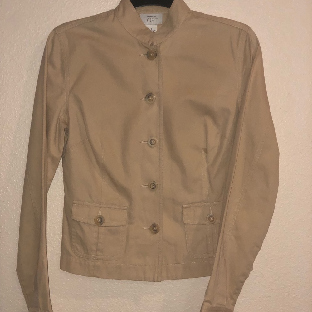 Ann Taylor LOFT khaki jacket blazer